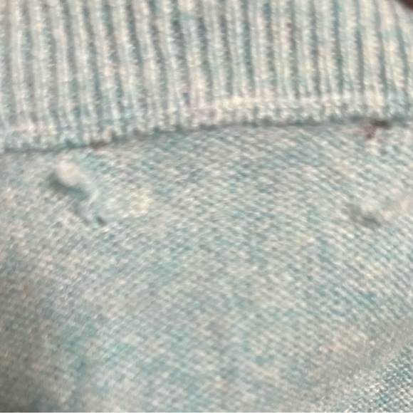J Crew Men’s Teal 100% Cashmere Crewneck Sweater - Large - Picture 2 of 3